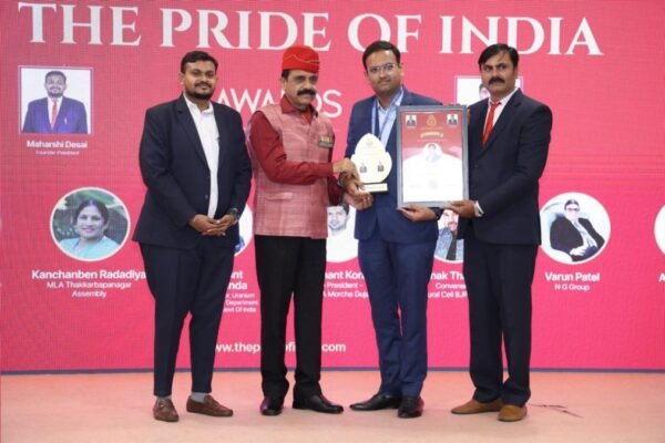 Kartik Soni honoured with The Pride of India Award for reshaping Ahmedabad’s real estate