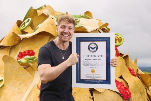 WTO Certifies “Highest Cheese Pull World Record” Doritos UK soars to new heights