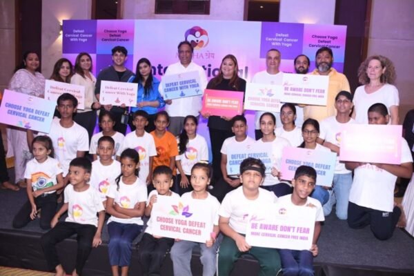 Meghashrey NGO Promotes Yoga on International Yoga Day, Focuses on Cervical Cancer Prevention